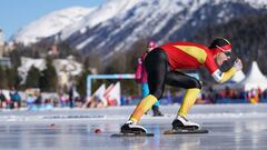 Nil Llop, durante una prueba de patinaje de velocidad en los Juegos Ol&iacute;mpicos de la Juventud de Lausana.