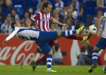 Espanyol-Atlético de Madrid. Godin y Sergio García.