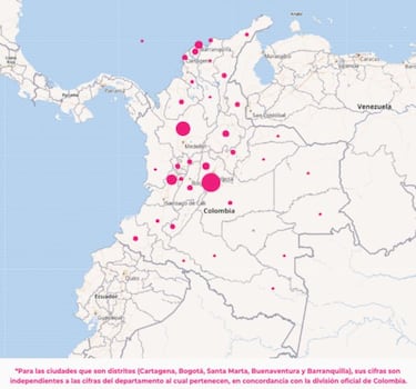Mapa de casos y muertes por coronavirus por departamentos en Colombia: hoy, 25 de abril