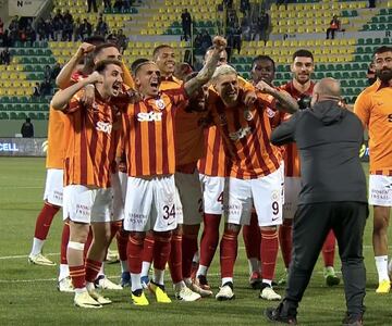 La celebraci車n del Galatasaray.