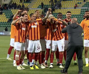 La celebración del Galatasaray.