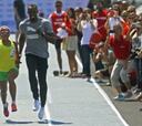Bolt hace de guía de la atleta ciega más rápida del mundo