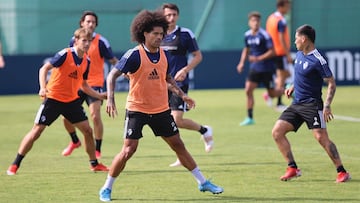 Entrenamiento de Osasuna en las instalaciones de Tajonar.