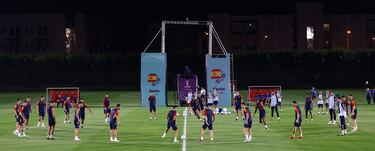 Vista general del entrenamiento de la Selección en la Universidad de Doha.