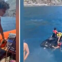 El peligroso paseo en Jet Ski del hijo de Cristiano