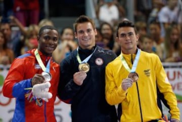 Triple medalla de Oro de Josimmar Calvo en gimnasia en los Juegos Panamericanos de Toronto 2015.