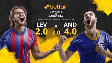 Levante vs. Andorra: horario, TV, estadísticas, clasificación y pronósticos