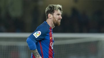 Lionel Messi during last night&#039;s game versus Real Sociedad