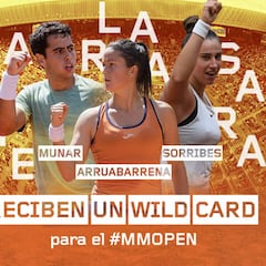 Munar, Sorribes y Arruabarrena, invitados a jugar en Madrid