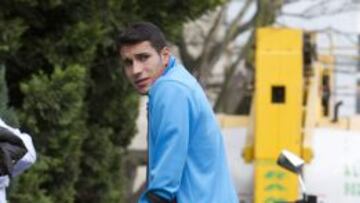 Hugo Mallo al salir del hospital el día 10 de enero.