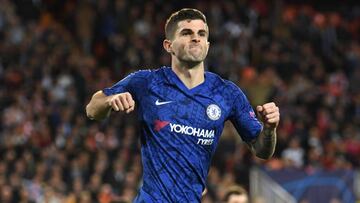 En una jugada que fue revisada por el VAR, el estadounidense marcó su primer tanto con Chelsea en el torneo continental y dieron la vuelta en Mestalla.