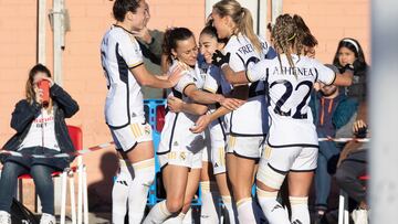 El Real Madrid celebra un gol.