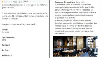 La tajante respuesta de un hostelero a una cliente: “Dice bastante de ti”