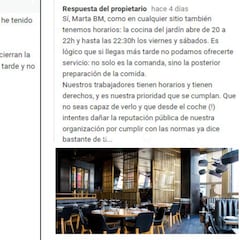 La tajante respuesta de un hostelero a una cliente: “Dice bastante de ti”