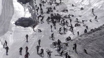 XX Mountain of Hell, MTB Les 2 Alpes, caída multitudinaria.