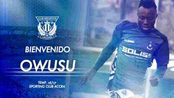 El Leganés ficha al delantero ghanés Owusu Kwabena