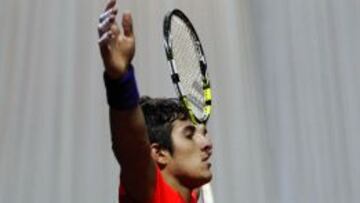 Christian Garín se impuso rápido al mexicano Tigre Hank.