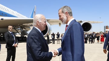 AIR FORCE ONE Biden Felipe VI