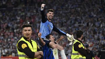 Goalkeeper Unai Marrero was the hero as Real Sociedad won the Copa del Rey for the fourth time after defeating Atleti on penalties.