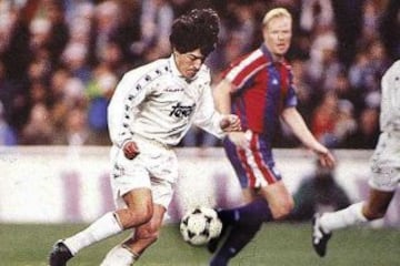 Su jornada m&aacute;s gloriosa fue el 07-01-1995, cuando por la Liga anot&oacute; tres goles en el 5-0 sobre Barcelona en el Santiago Bernab&eacute;u.