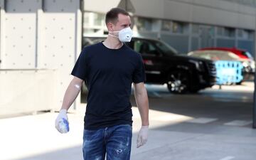 Ter Stegen realizando las pruebas médicas en la Ciudad Deportiva. 