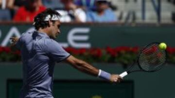 Roger Federer durante el partido ante el ruso Dmitry Tursunov.