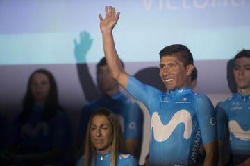 Nairo Quintana durante la presentación. 