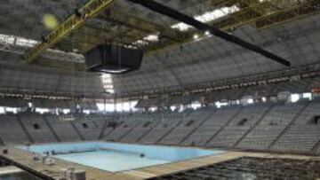 As&iacute; se encuentra el Palau Sant Jordi de cara a los Mundiales de Nataci&oacute;n.