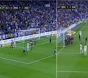 El Málaga se quejó por triplicado en la jugada del 2-1 del Madrid