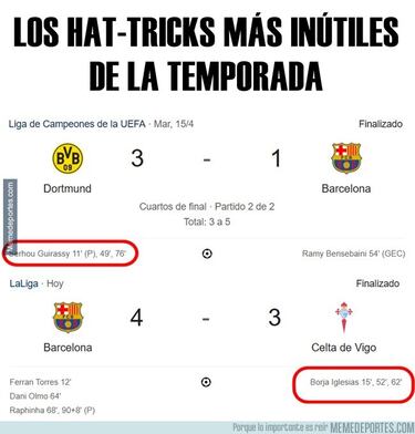 La remontada del Barça, la derrota del Atleti, protagonistas de los memes de la jornada