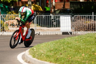 Filippo Ganna, vencedor de la etapa.