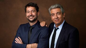 Santiago Mitre, left, and Ricardo Darin pose for a portrait at the 95th Academy Awards Nominees Luncheon on Monday, Feb. 13, 2023, at the Beverly Hilton Hotel in Beverly Hills, Calif. (AP Photo/Chris Pizzello)