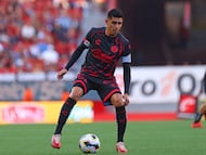 Joe Corona of Tijuana during the 8th round match between Tijuana and Santos as part of the Liga BBVA MX, Torneo Apertura 2024 at Caliente Stadium on August 18, 2024 in Tijuana, Baja California, Mexico.