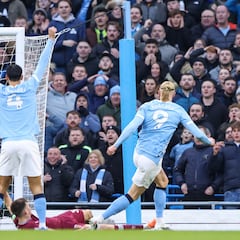 La otra toma del golazo de Haaland con el que superó el récord de Cristiano