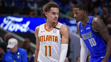 Trae Young, durante un partido de la NBA de Atlanta Hawks
