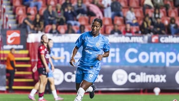 Jermaine Seoposenwe of Monterrey during the 15th round match between Tijuana and Monterrey as part of the Liga BBVA MX Femenil, Torneo Apertura 2025 at Caliente Stadium, on October 10, 2025 inTijuana, Baja California, Mexico.