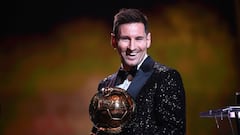 Balon de Oro 2021. Leo Messi, jugador del Paris Saint Germain.