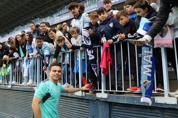 Luca Sangalli, con la afición-