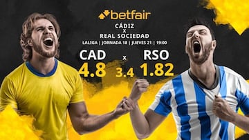 Cádiz CF vs. Real Sociedad: horario, TV, estadísticas, clasificación y pronósticos
