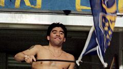 Diego Armando Maradona en La Bombonera.