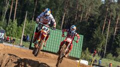 Herlings y Prado, en el MXGP de Letonia 2023.