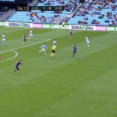 El pundonor de Iago Aspas en su segundo gol con el Celta