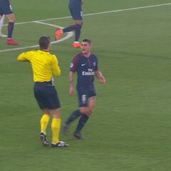 Así fue la tarjeta que le costó la expulsión a Verratti