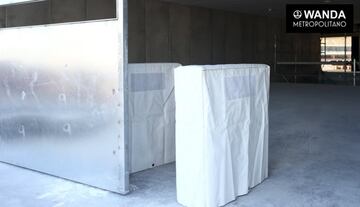 Turnstiles ready to be installed at the Wanda Metropolitano.