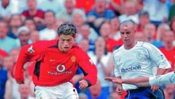 <b>SU DEBUT. </b>Jugó su primer partido con el Manchester el 6 de agosto de 2003 contra el Bolton.