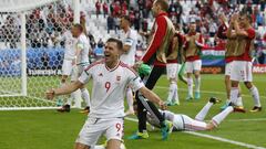 El futbolista de Hungría, Adam Szalai, durante un partido de la Eurocopa.