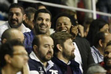 El jugador del Valencia Basket Rafa Martínez, en la grada del Ciutat de Valencia.