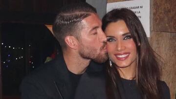 Sergio Ramos besando a Pilar Rubio