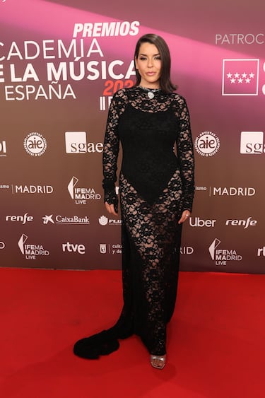 Ruth Lorenzo en la alfombra roja de los Premios de la Academia de la Música de España.