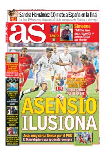 Las portadas de AS de julio